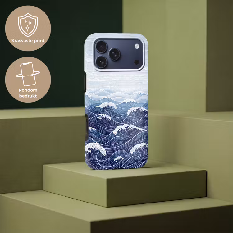 Telefoonhoesje Toughcase - Water - Mozaïek - Landschap - Modern - Blauw — 7