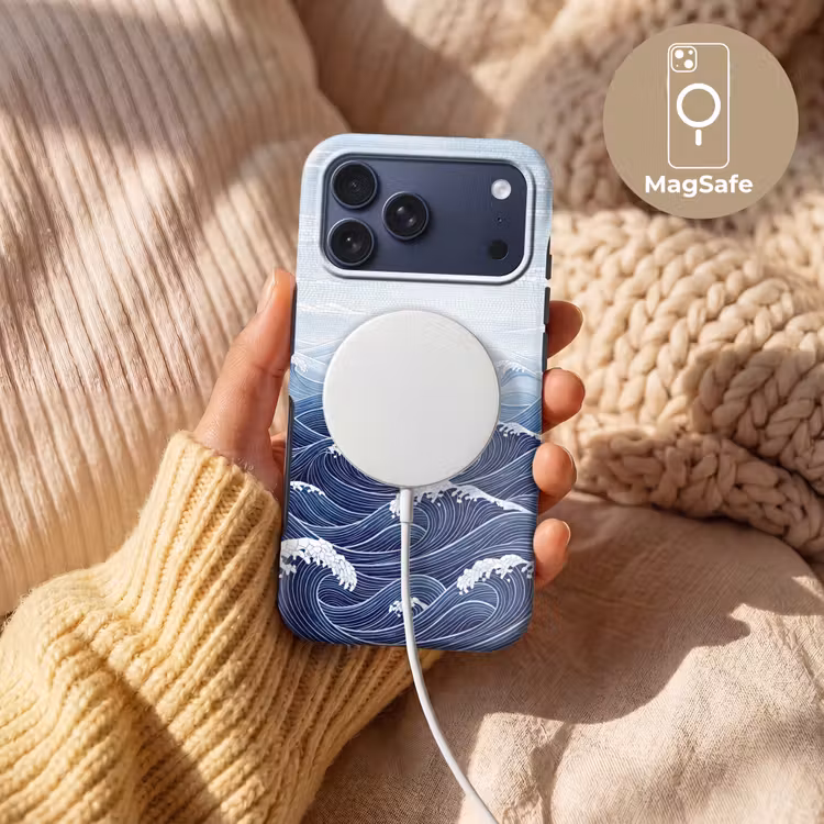 Telefoonhoesje Toughcase - Water - Mozaïek - Landschap - Modern - Blauw — 8