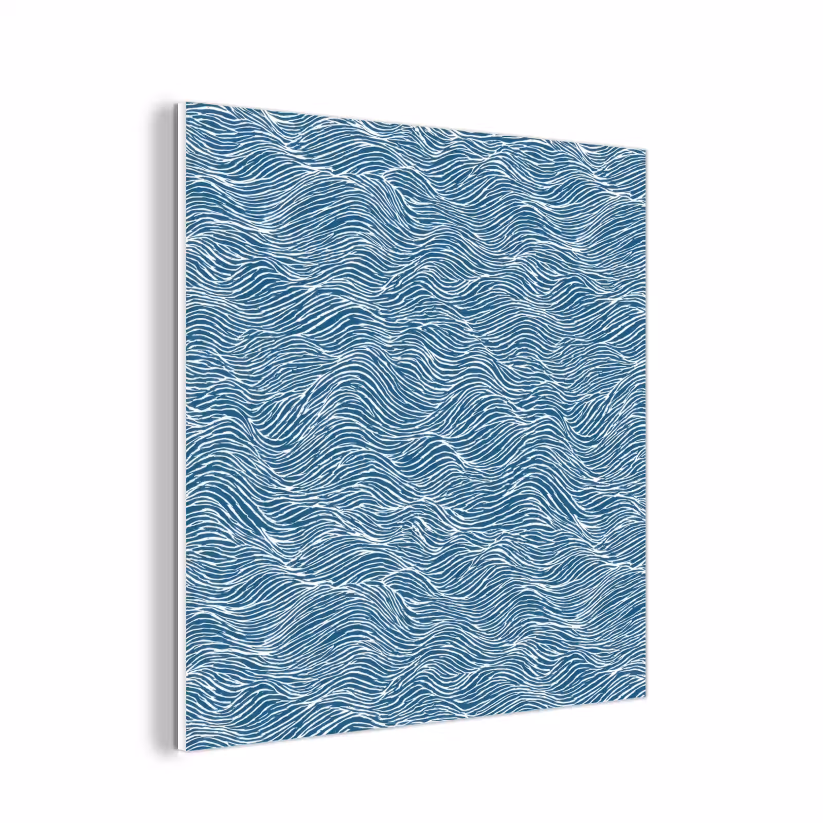 Forex - Blauw - Wit - Golven - Getekend - Textuur — 1