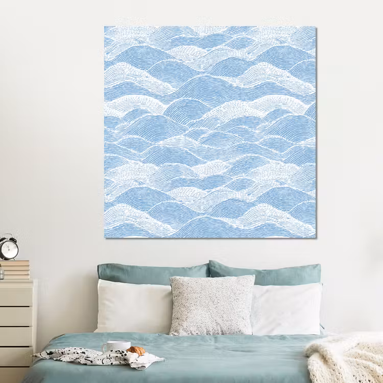 Forex - Blauw - Wit - Golven - Getekend — 2