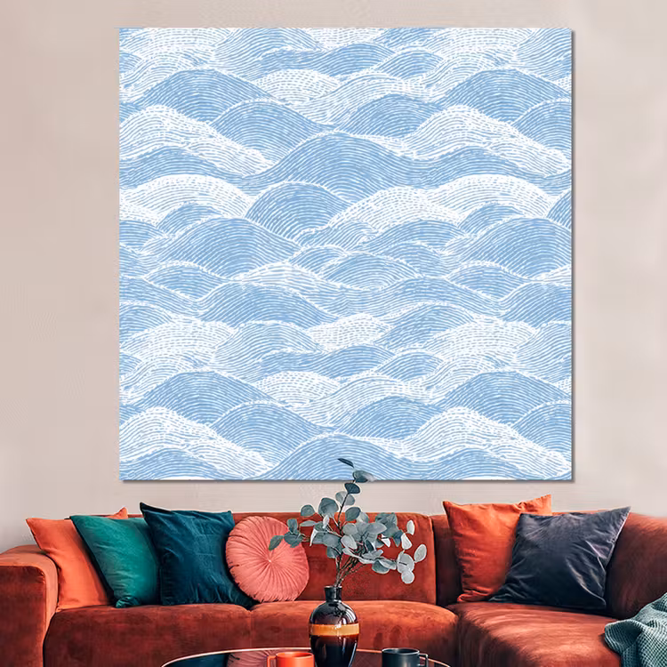 Forex - Blauw - Wit - Golven - Getekend — 3