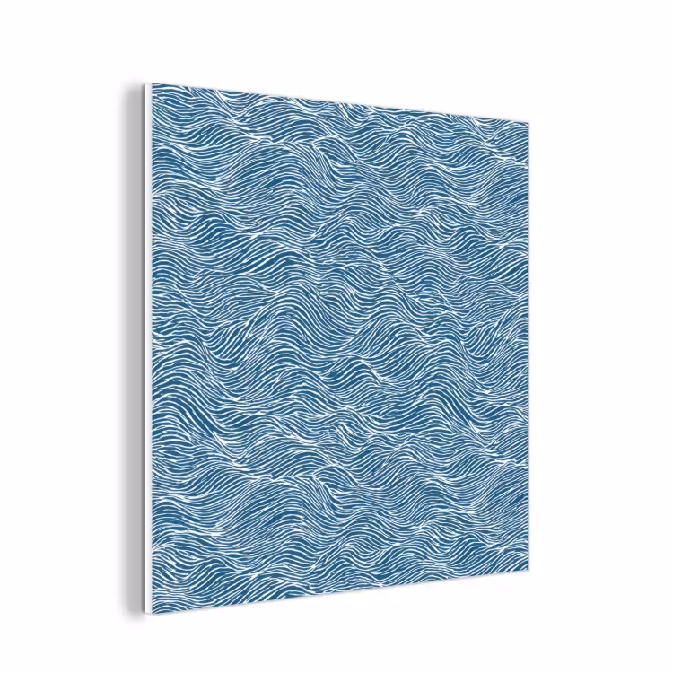 Forex - Blauw - Wit - Golven - Getekend - Textuur — 1