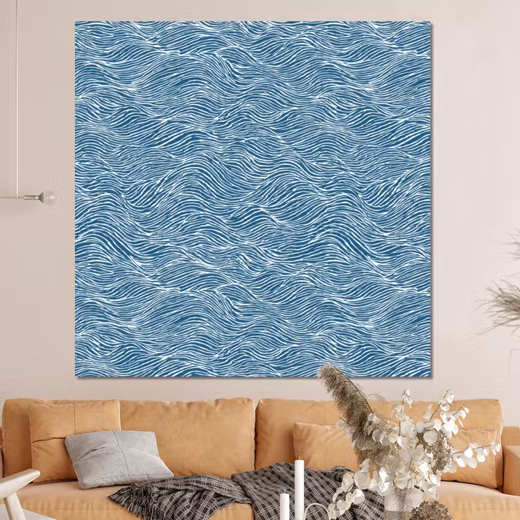 Forex - Blauw - Wit - Golven - Getekend - Textuur — 4
