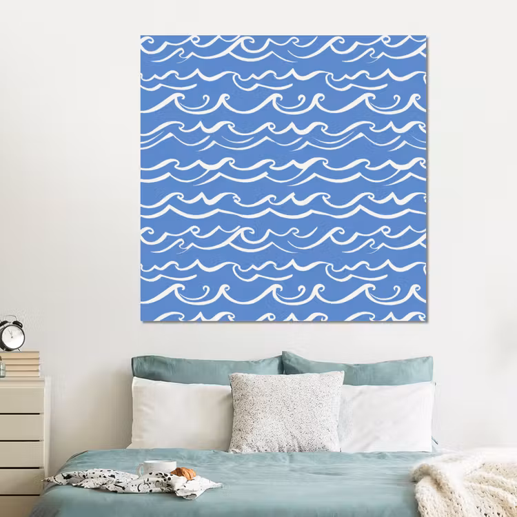 Forex - Blauw - Wit - Simpel - Getekend - Golven — 2
