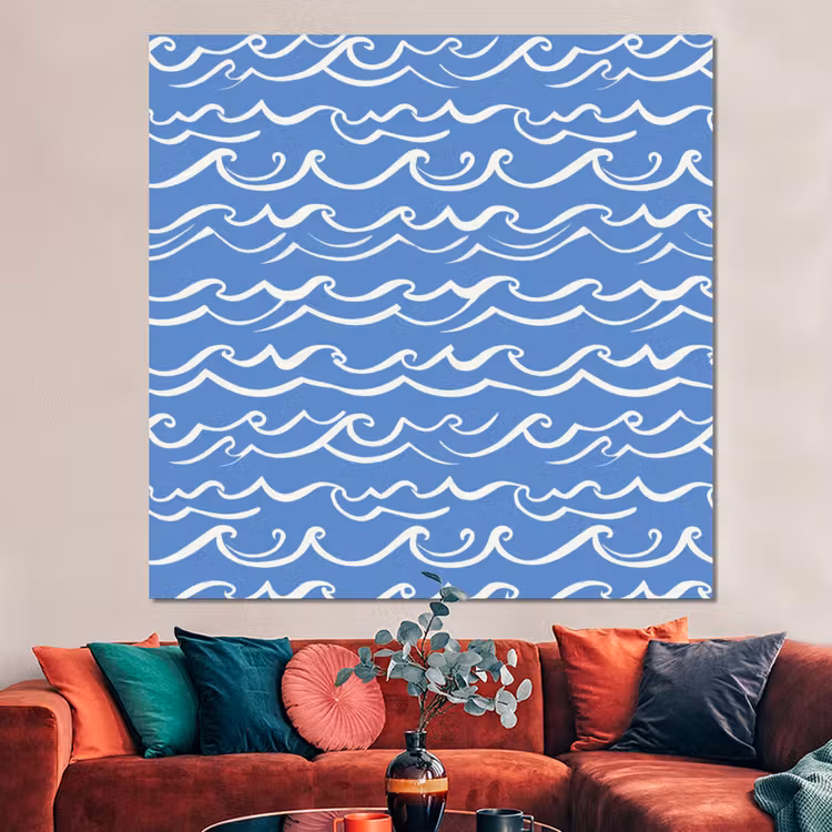 Forex - Blauw - Wit - Simpel - Getekend - Golven — 3
