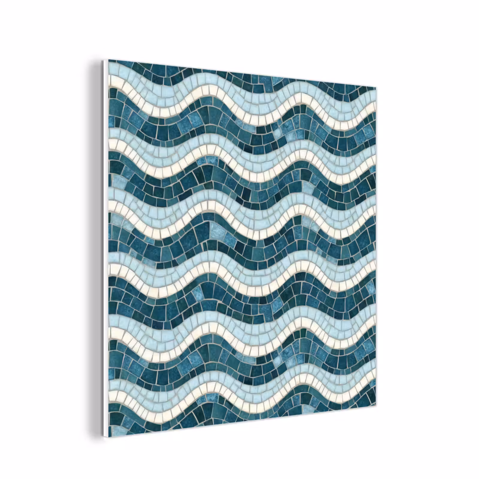 Forex - Blauw - Wit - Mozaïek - Golvend — 1