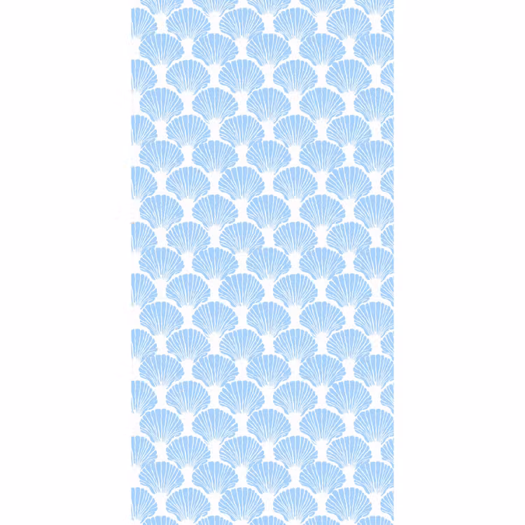 Behang - Blauw - Wit - Schelpen - Grafisch - Structuur — 2
