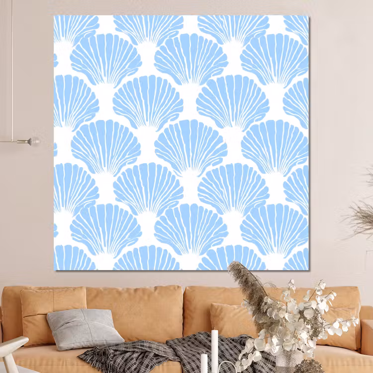 Forex - Blauw - Wit - Schelpen - Grafisch - Structuur — 4
