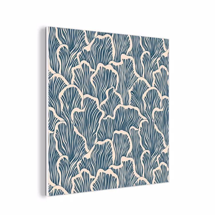 Forex - Organisch - Blauw - Crème - Schelpen — 1