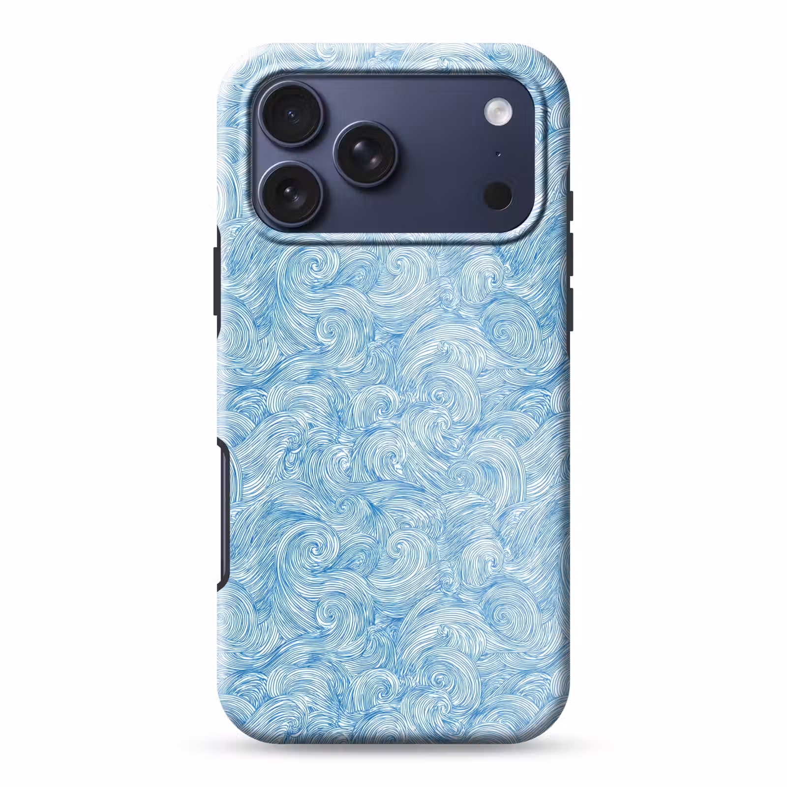 Telefoonhoesje Toughcase - Blauw - Wit - Spiraal - Golven - Lijnen — 1