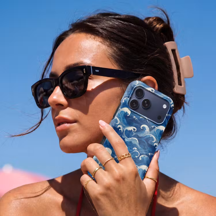 Telefoonhoesje Toughcase - Japans - Oceaan - Golven - Blauw — 6