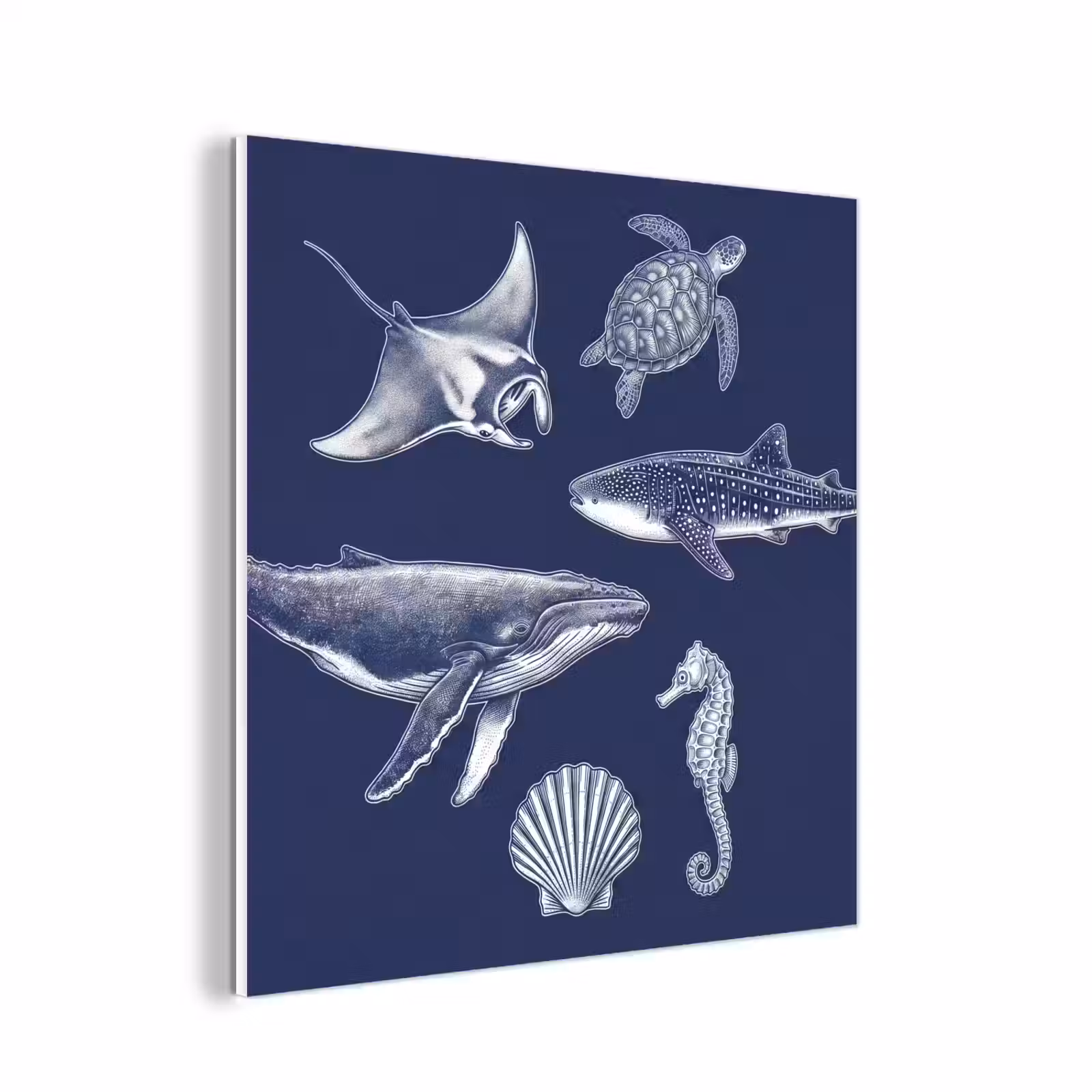 Forex - Dieren - Zeeleven - Oceaan - Graveren - Blauw — 1