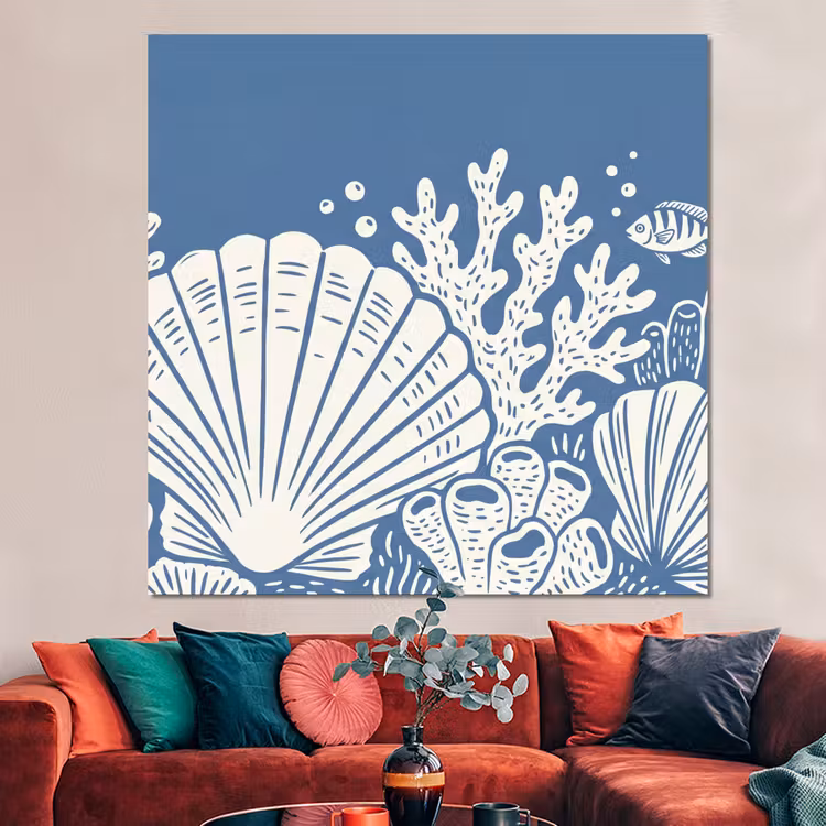 Forex - Zeeleven - Koraal - Schelp - Vis - Illustratie - Onderwater — 3