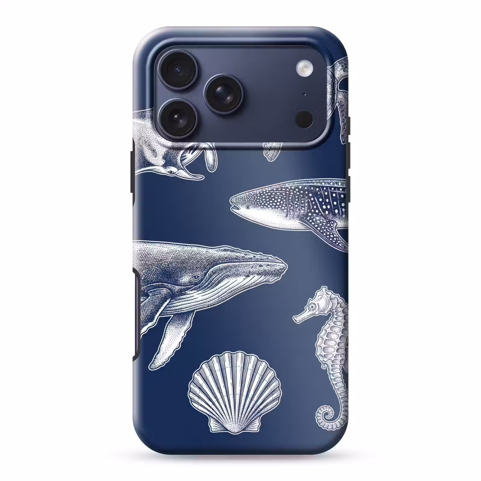 Telefoonhoesje Toughcase - Dieren - Zeeleven - Oceaan - Graveren - Blauw — 1