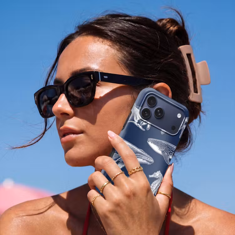 Telefoonhoesje Toughcase - Dieren - Zeeleven - Oceaan - Graveren - Blauw — 6