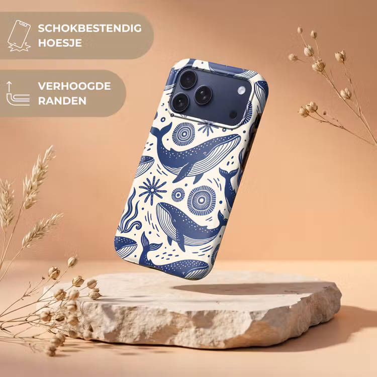 Telefoonhoesje Toughcase - Walvis - Onderwater - Dieren - Abstract - Blauw — 5