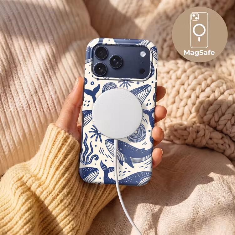 Telefoonhoesje Toughcase - Walvis - Onderwater - Dieren - Abstract - Blauw — 8