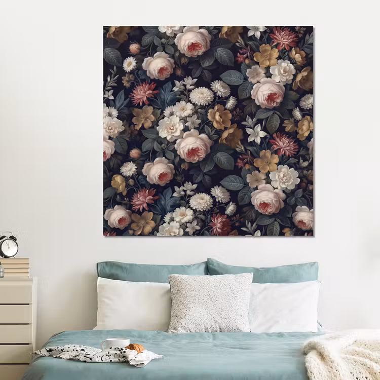 Forex - Bloemen - Boeket - Botanisch - Vintage - Donkere achtergrond — 2