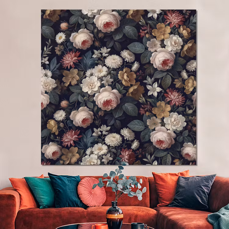 Forex - Bloemen - Boeket - Botanisch - Vintage - Donkere achtergrond — 3