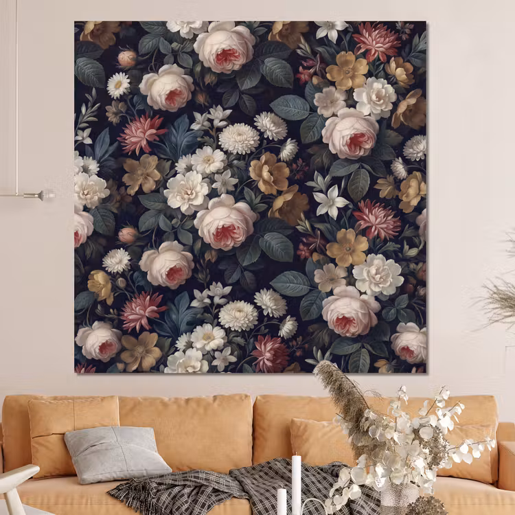 Forex - Bloemen - Boeket - Botanisch - Vintage - Donkere achtergrond — 4