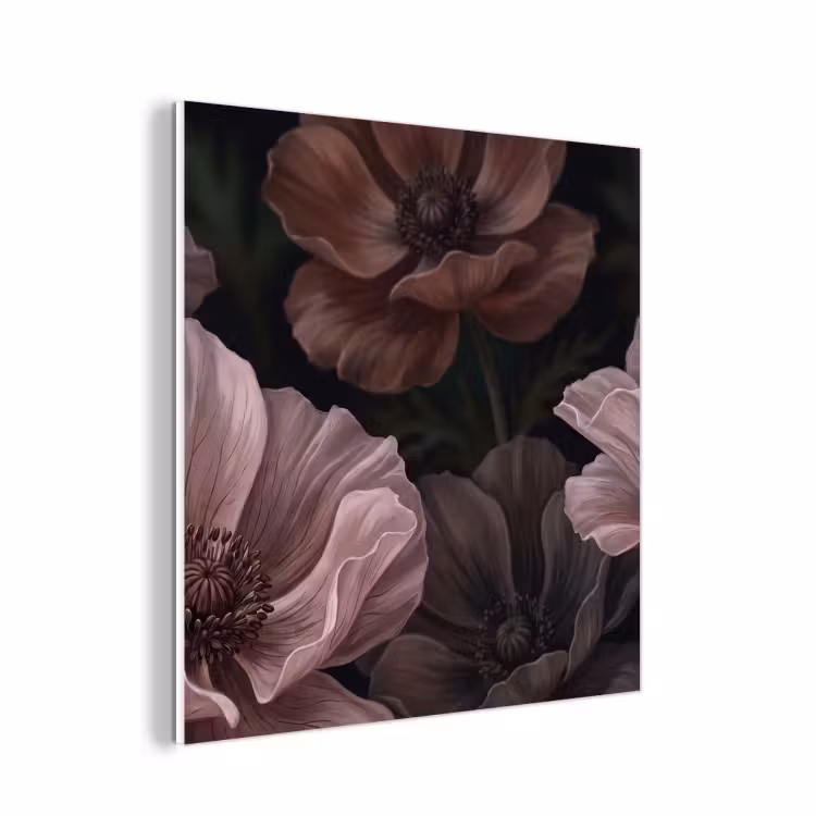 Forex - Bloemen - Natuur - Roze - Donker - Modern — 1