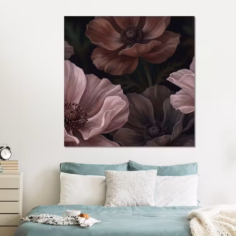 Forex - Bloemen - Natuur - Roze - Donker - Modern — 2