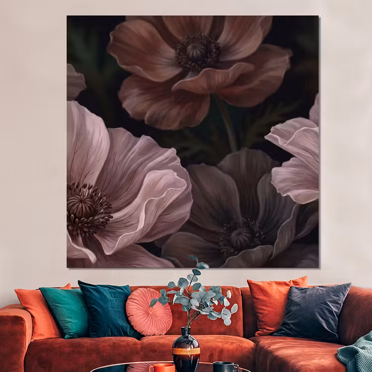 Forex - Bloemen - Natuur - Roze - Donker - Modern — 3