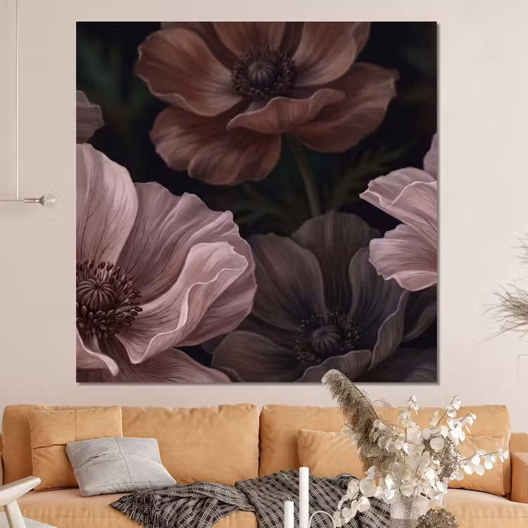 Forex - Bloemen - Natuur - Roze - Donker - Modern — 4