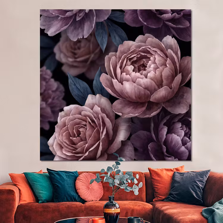 Forex - Bloemen - Patroon - Donker - Botanisch - Paars — 3