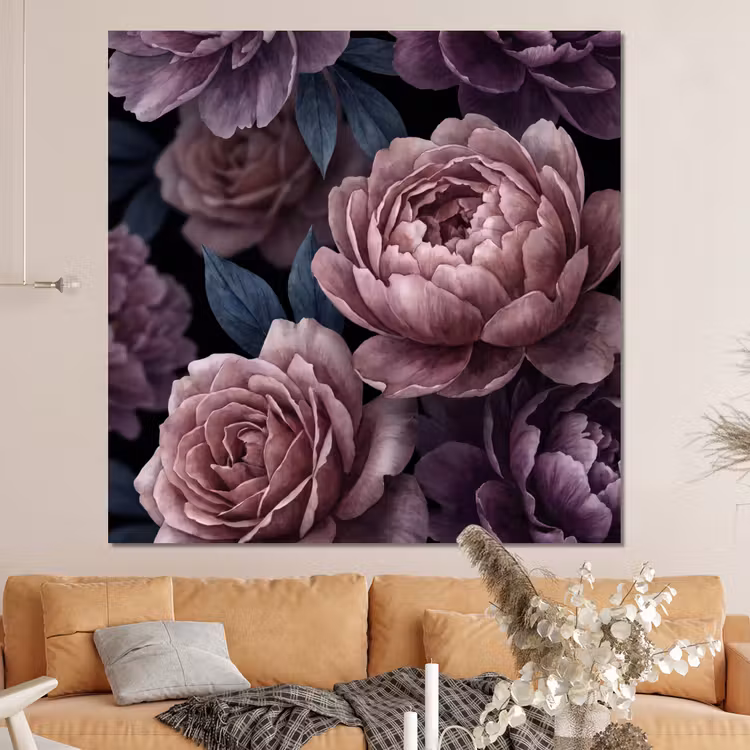 Forex - Bloemen - Patroon - Donker - Botanisch - Paars — 4