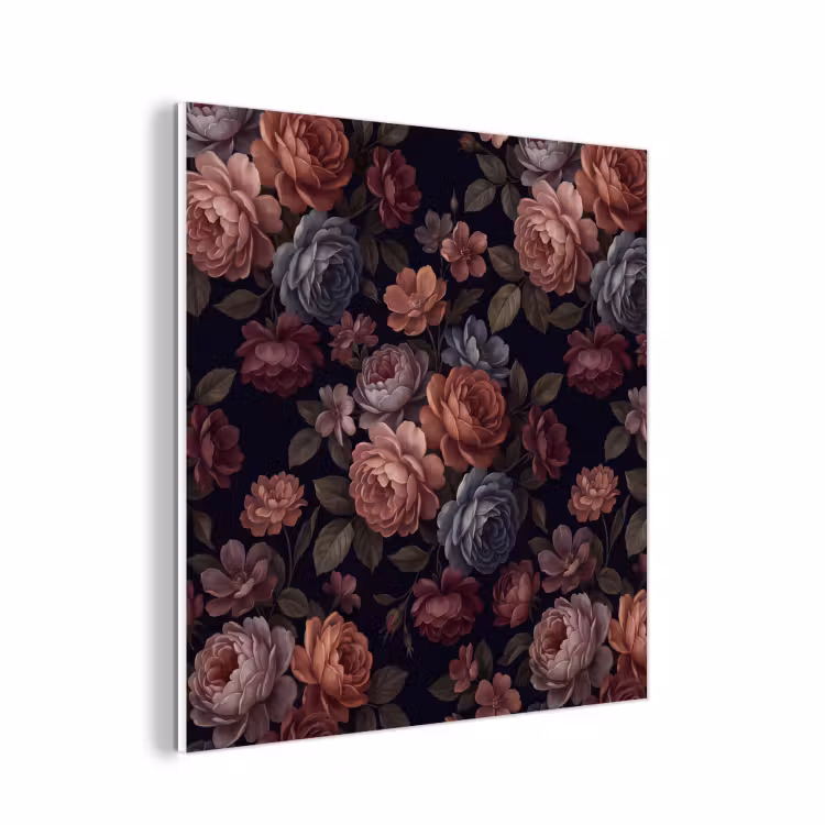 Forex - Bloemen - Patroon - Vintage - Donker - Roze — 1