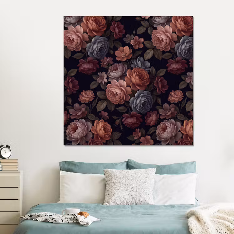 Forex - Bloemen - Patroon - Vintage - Donker - Roze — 2