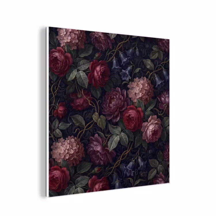 Forex - Bloemen - Rood - Klassiek - Donker - Patroon — 1