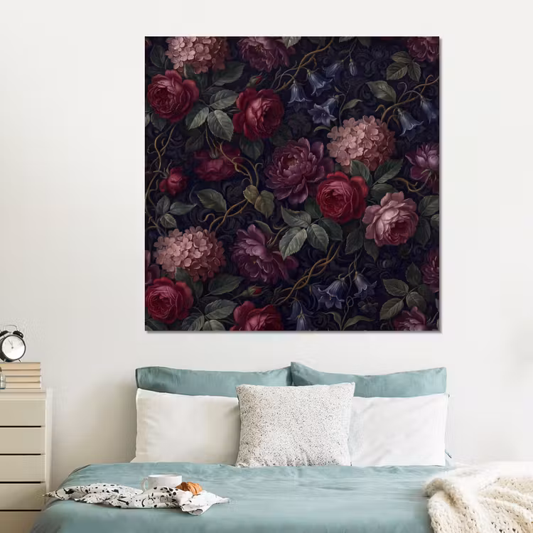 Forex - Bloemen - Rood - Klassiek - Donker - Patroon — 2