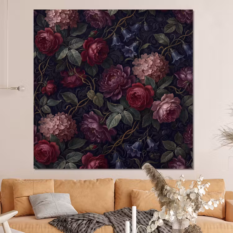 Forex - Bloemen - Rood - Klassiek - Donker - Patroon — 4