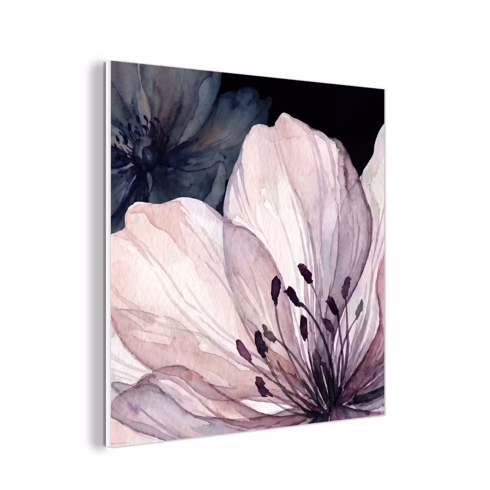 Forex - Bloemen - Aquarel - Modern - Roze - Donker — 1
