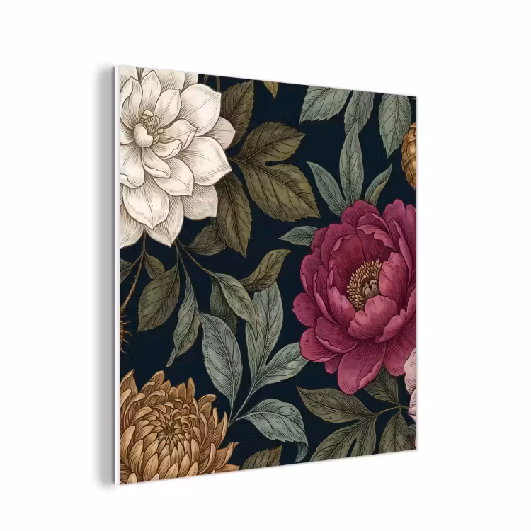 Forex - Bloemen - Botanisch - Illustratie - Donker - Vintage — 1
