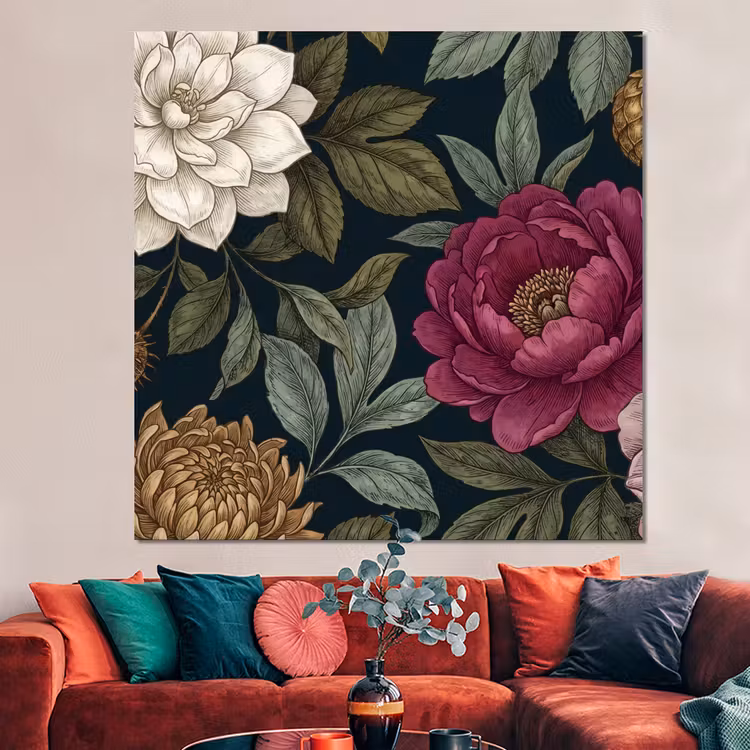 Forex - Bloemen - Botanisch - Illustratie - Donker - Vintage — 3