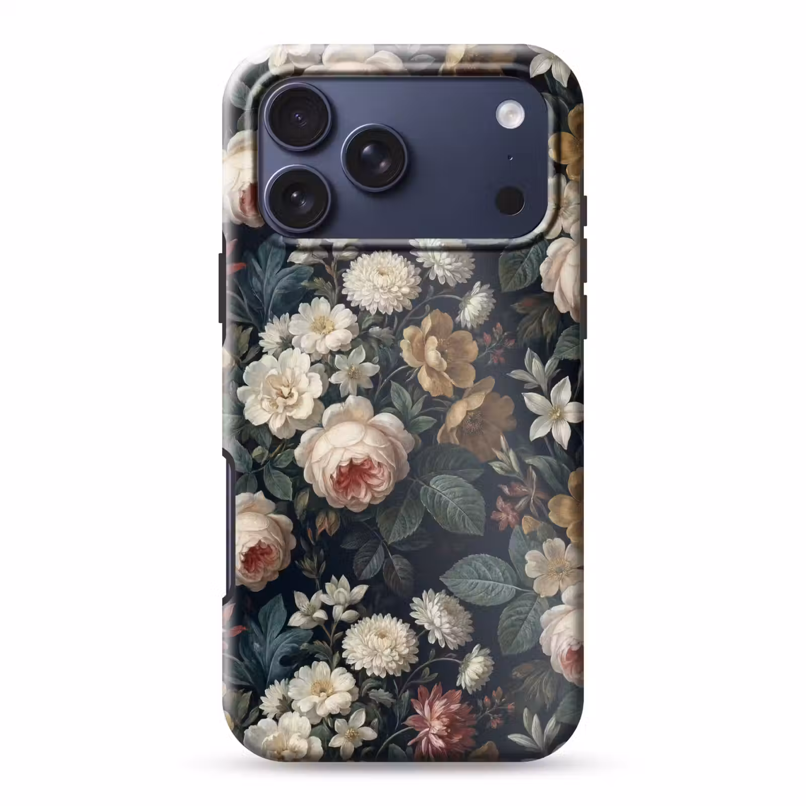 Telefoonhoesje Toughcase - Bloemen - Boeket - Botanisch - Vintage - Donkere achtergrond — 1