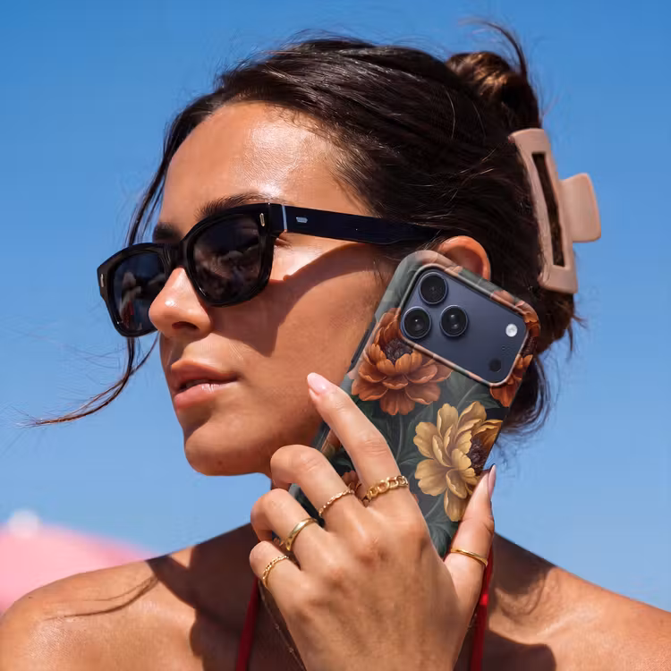 Telefoonhoesje Toughcase - Bloemen - Bladeren - Natuur - Modern - Oranje — 6