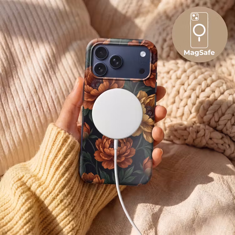 Telefoonhoesje Toughcase - Bloemen - Bladeren - Natuur - Modern - Oranje — 8
