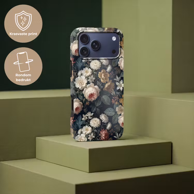 Telefoonhoesje Toughcase - Bloemen - Boeket - Botanisch - Vintage - Donkere achtergrond — 7