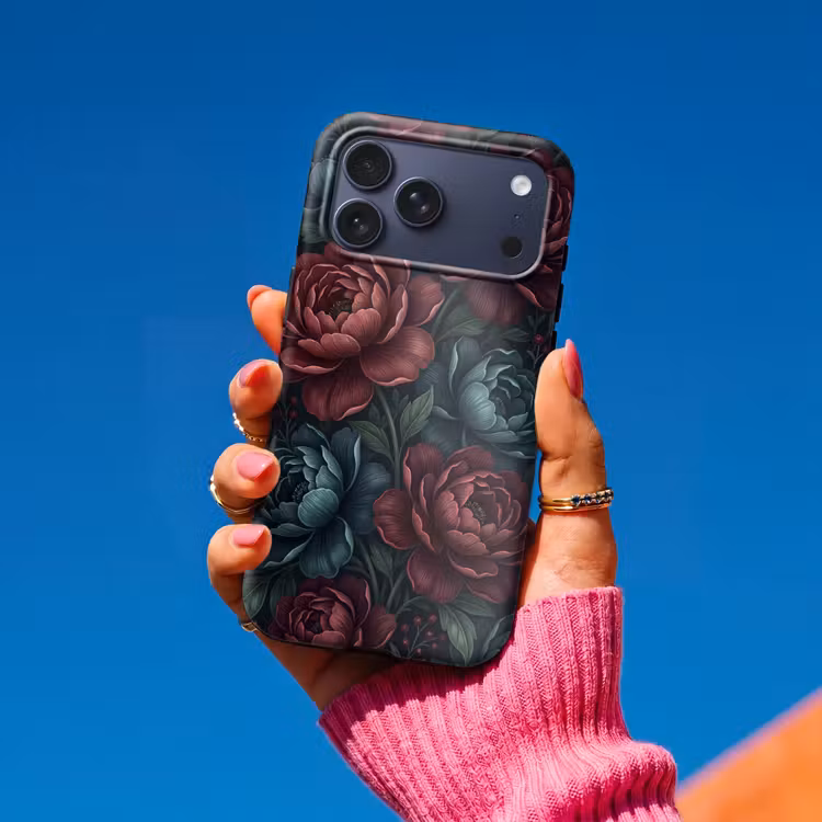 Telefoonhoesje Toughcase - Bloemen - Patroon - Natuur - Klassiek - Donker — 2
