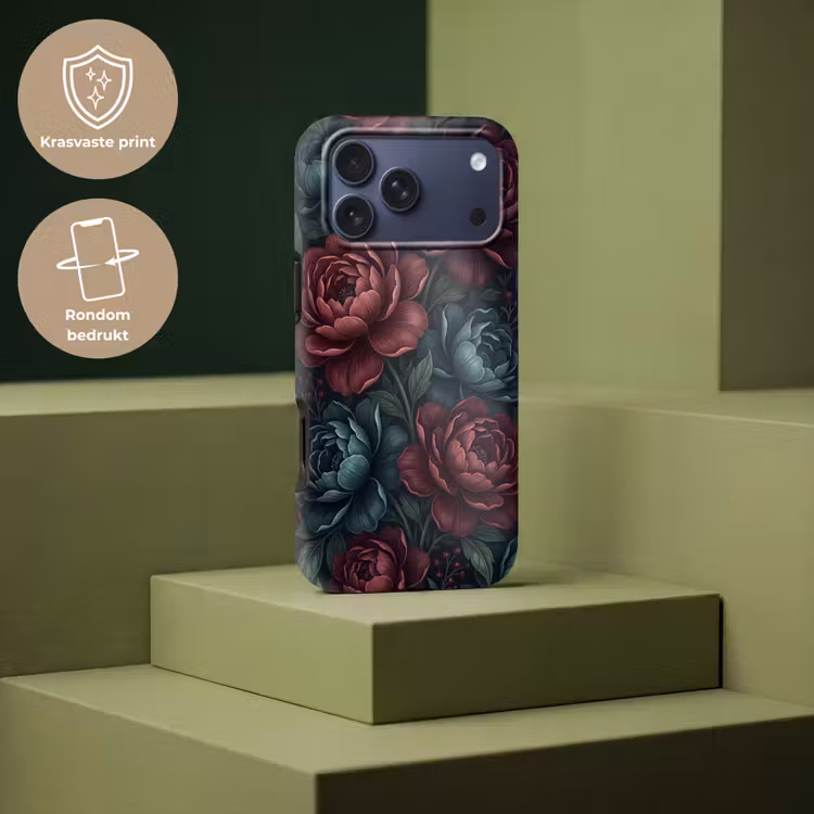 Telefoonhoesje Toughcase - Bloemen - Patroon - Natuur - Klassiek - Donker — 7