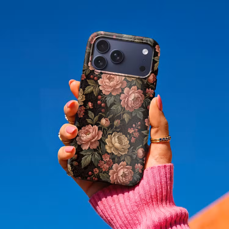 Telefoonhoesje Toughcase - Bloemen - Patroon - Natuur - Vintage - Roze — 2
