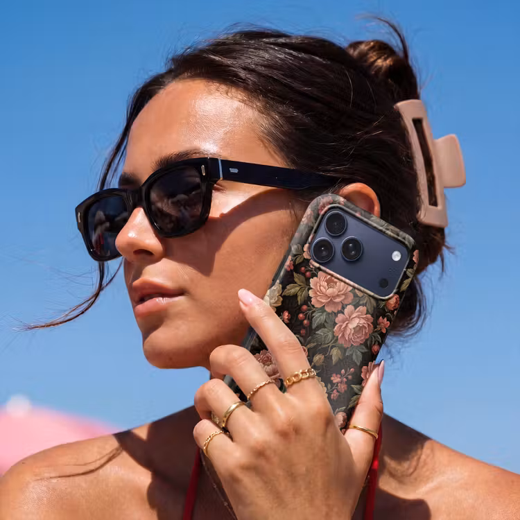 Telefoonhoesje Toughcase - Bloemen - Patroon - Natuur - Vintage - Roze — 6