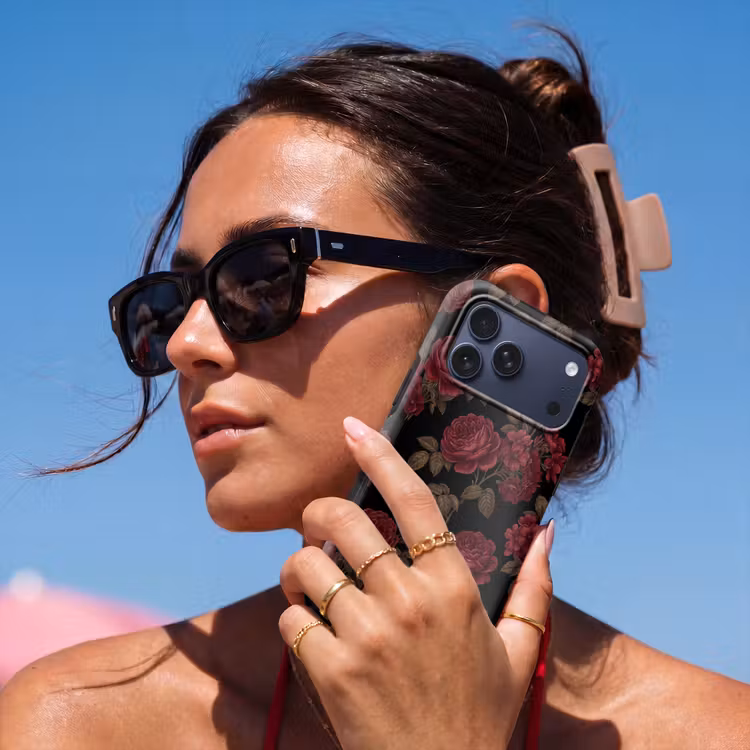 Telefoonhoesje Toughcase - Bloemen - Roos - Patroon - Klassiek - Rood — 6