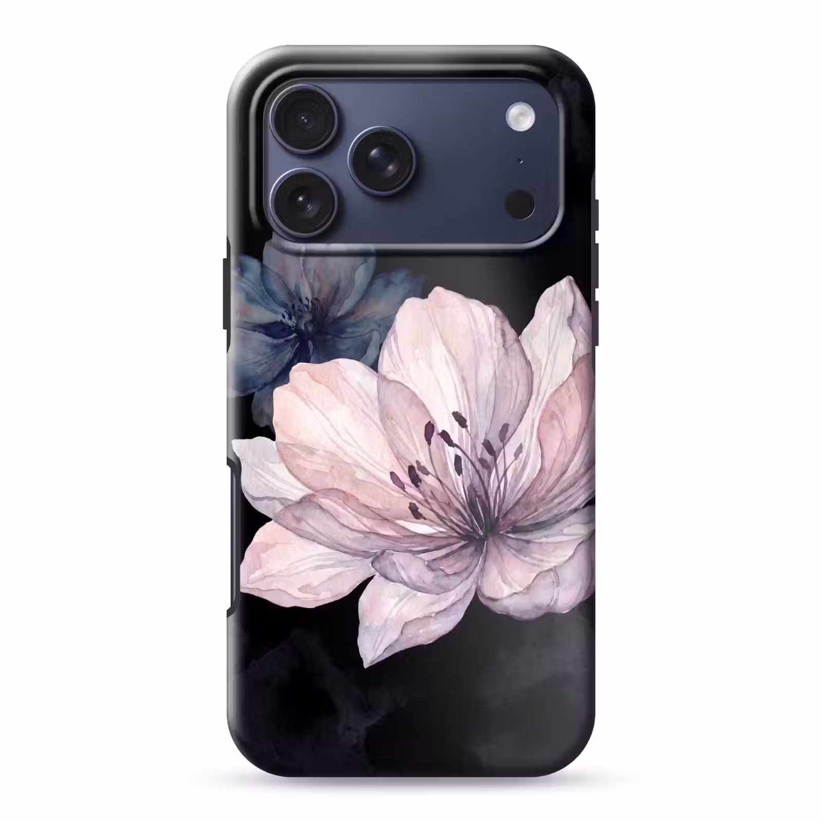 Telefoonhoesje Toughcase - Bloemen - Aquarel - Modern - Roze - Donker — 1