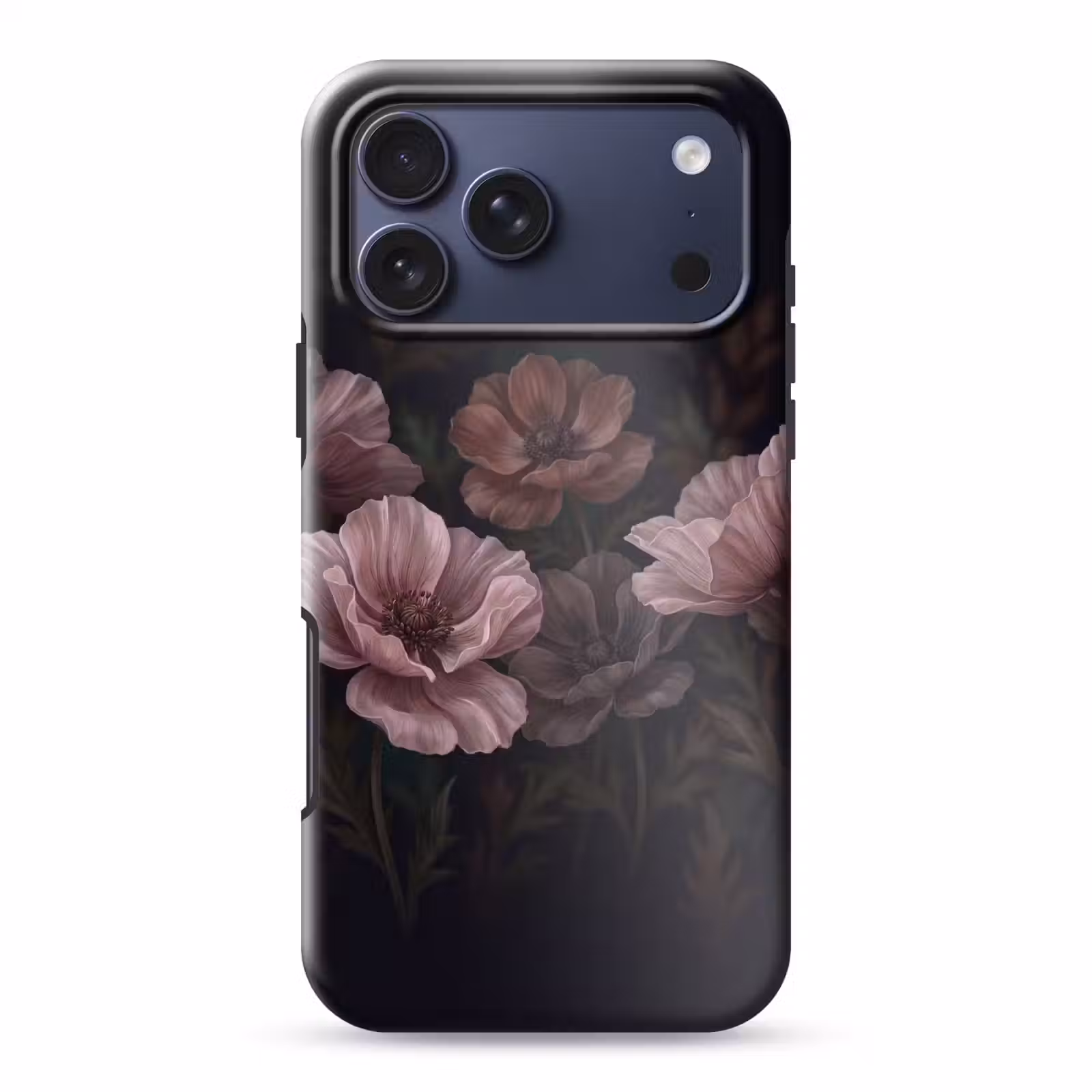 Telefoonhoesje Toughcase - Bloemen - Natuur - Roze - Donker - Modern — 1