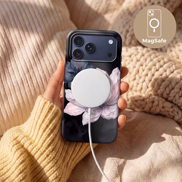 Telefoonhoesje Toughcase - Bloemen - Aquarel - Modern - Roze - Donker — 8